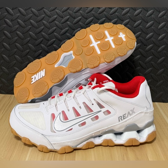Nike Other - Nike Reax 8 TR Mesh‎ White Chile Red Training Shoes 621716-103 Mens Size 10
